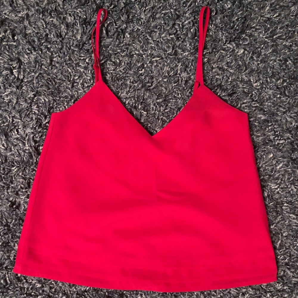 Aritzia hot pink V-Neck Spaghetti Strap Camisole